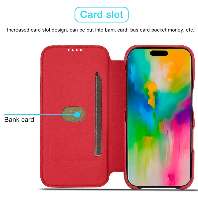 For iPhone 16 Pro LC.IMEEKE Hon Ancient Series Flip Leather Phone Case(Red) by LC.IMEEKE