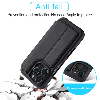 For iPhone 15 Pro Max LC.IMEEKE Hon Ancient Series Flip Leather Phone Case(Black) by LC.IMEEKE