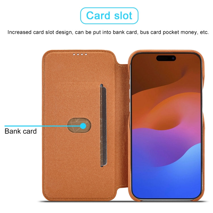 For iPhone 15 Pro Max LC.IMEEKE Hon Ancient Series Flip Leather Phone Case(Brown) by LC.IMEEKE