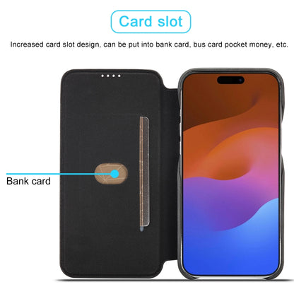 For iPhone 15 Pro LC.IMEEKE Hon Ancient Series Flip Leather Phone Case(Black) by LC.IMEEKE