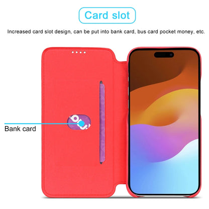 For iPhone 15 LC.IMEEKE Hon Ancient Series Flip Leather Phone Case(Red) by LC.IMEEKE