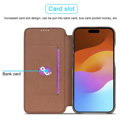 For iPhone 15 LC.IMEEKE Hon Ancient Series Flip Leather Phone Case(Coffee) by LC.IMEEKE