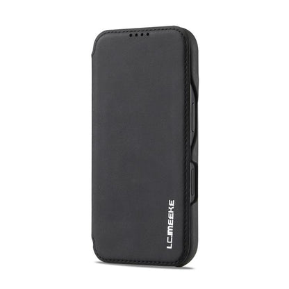 For iPhone 17 LC.IMEEKE Hon Ancient Series Flip Leather Phone Case(Black) by LC.IMEEKE