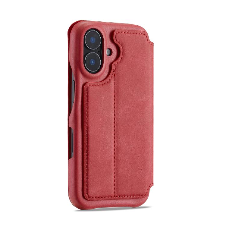 For iPhone 17 LC.IMEEKE Hon Ancient Series Flip Leather Phone Case(Red) by LC.IMEEKE