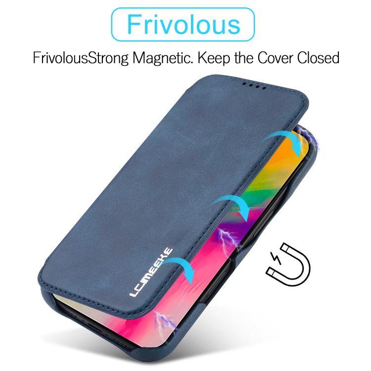 For iPhone 17 LC.IMEEKE Hon Ancient Series Flip Leather Phone Case(Blue) by LC.IMEEKE