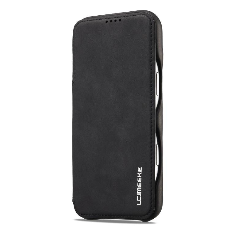 For iPhone 17 Pro LC.IMEEKE Hon Ancient Series Flip Leather Phone Case(Black) by LC.IMEEKE