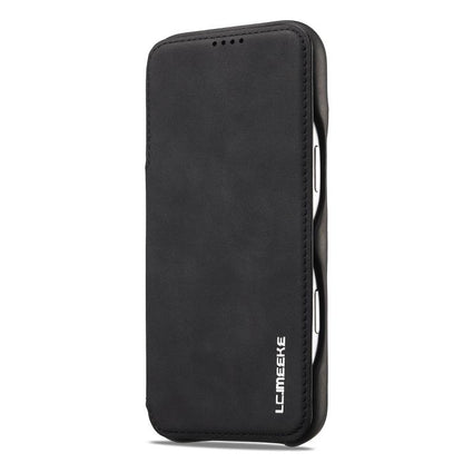 For iPhone 17 Pro LC.IMEEKE Hon Ancient Series Flip Leather Phone Case(Black) by LC.IMEEKE