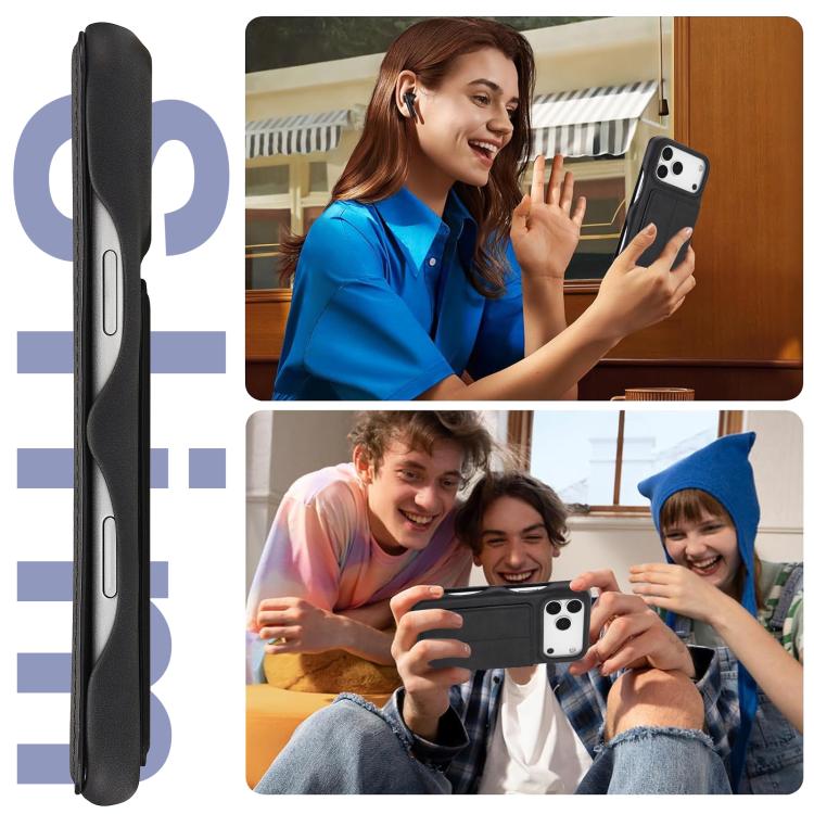 For iPhone 17 Pro Max LC.IMEEKE Hon Ancient Series Flip Leather Phone Case(Black) by LC.IMEEKE