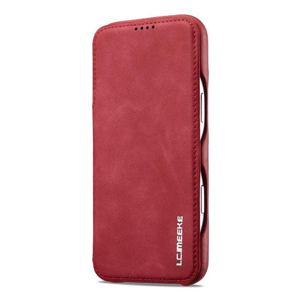 For iPhone 17 Pro Max LC.IMEEKE Hon Ancient Series Flip Leather Phone Case(Red) by LC.IMEEKE