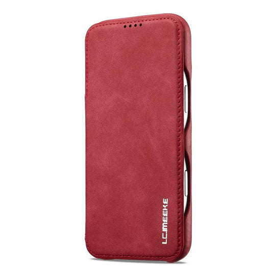 For iPhone 17 Pro Max LC.IMEEKE Hon Ancient Series Flip Leather Phone Case(Red) by LC.IMEEKE