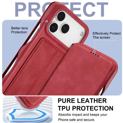 For iPhone 17 Pro Max LC.IMEEKE Hon Ancient Series Flip Leather Phone Case(Red) by LC.IMEEKE