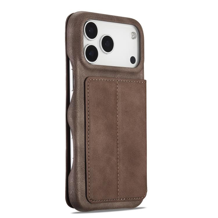 For iPhone 17 Pro Max LC.IMEEKE Hon Ancient Series Flip Leather Phone Case(Coffee) by LC.IMEEKE