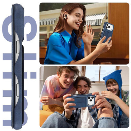 For iPhone 17 Pro Max LC.IMEEKE Hon Ancient Series Flip Leather Phone Case(Blue) by LC.IMEEKE