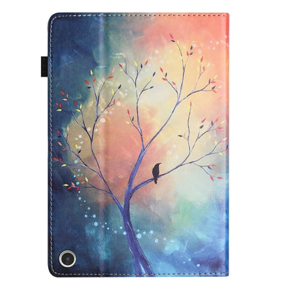 For Amazon Kindle Fire Max 11 2023 Sewing Litchi Texture Smart Leather Tablet Case(Oil Painting Tree) by bashfashion