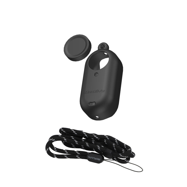 For Insta360 Go 3 Sunnylife IST-BHT594 Camera Body Silicone Case with Lens Cap & Neck Strap(Black) by Sunnylife
