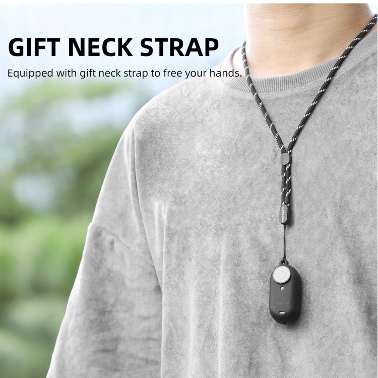 For Insta360 Go 3 Sunnylife IST-BHT594 Camera Body Silicone Case with Lens Cap & Neck Strap(White) by Sunnylife