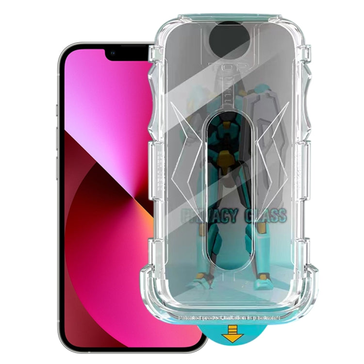 For iPhone 14 / 13 / 13 Pro Easy Install 28 Degree Privacy Armor Tempered Glass Film by bashfashion