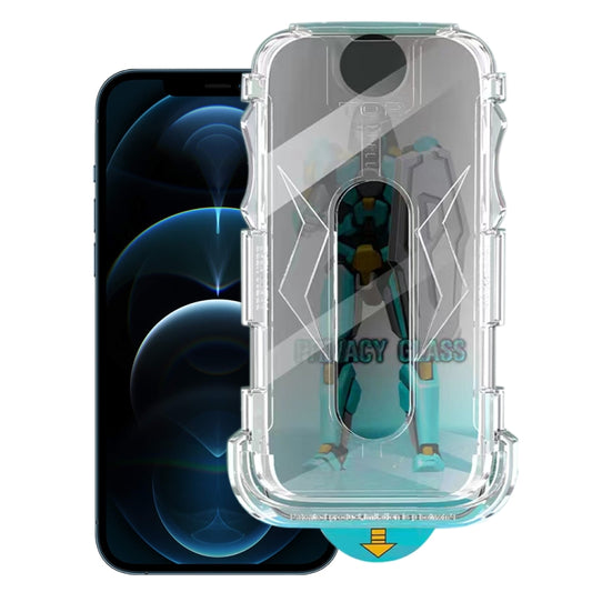 For iPhone 12 Pro Max Easy Install 28 Degree Privacy Armor Tempered Glass Film by bashfashion