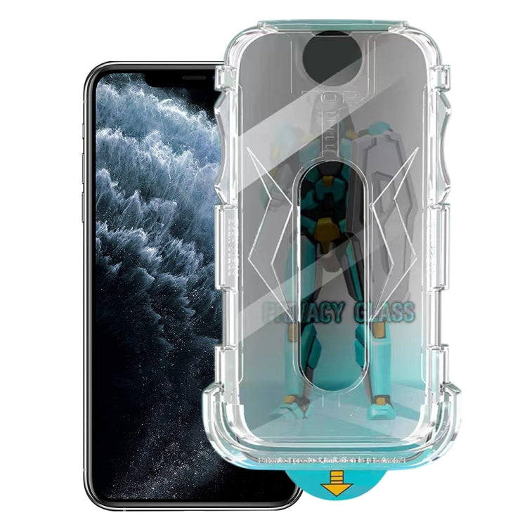 For iPhone 11 Pro Max Easy Install 28 Degree Privacy Armor Tempered Glass Film by bashfashion