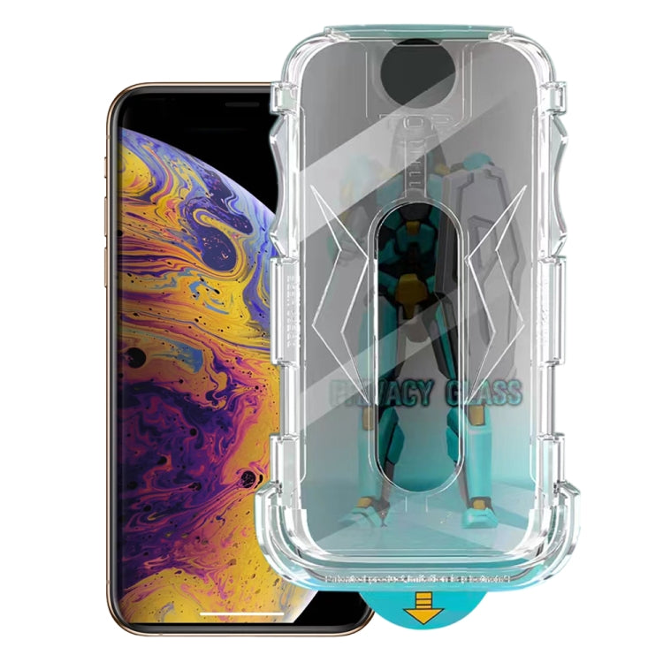 For iPhone XS Max Easy Install 28 Degree Privacy Armor Tempered Glass Film by bashfashion