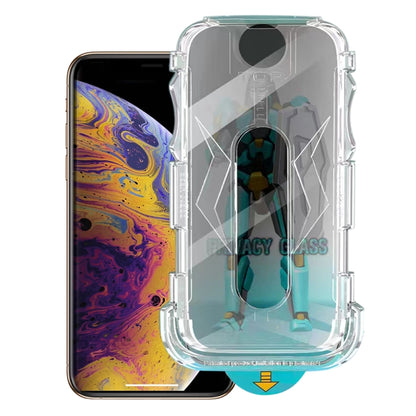 For iPhone XS Max Easy Install 28 Degree Privacy Armor Tempered Glass Film by bashfashion