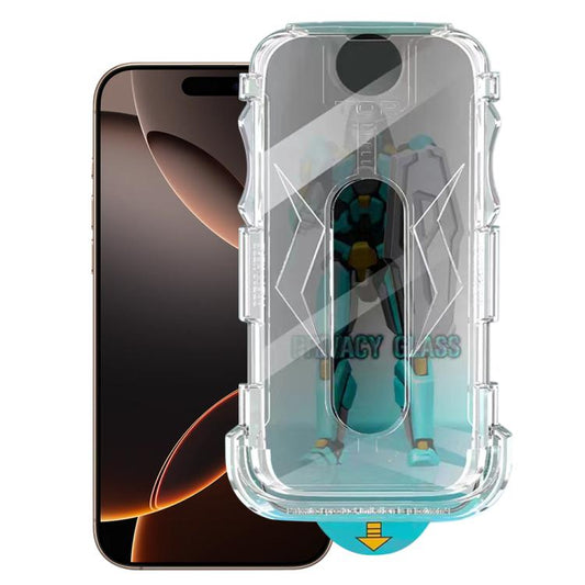 For iPhone 16 Pro Easy Install 28 Degree Privacy Armor Tempered Glass Film by bashfashion