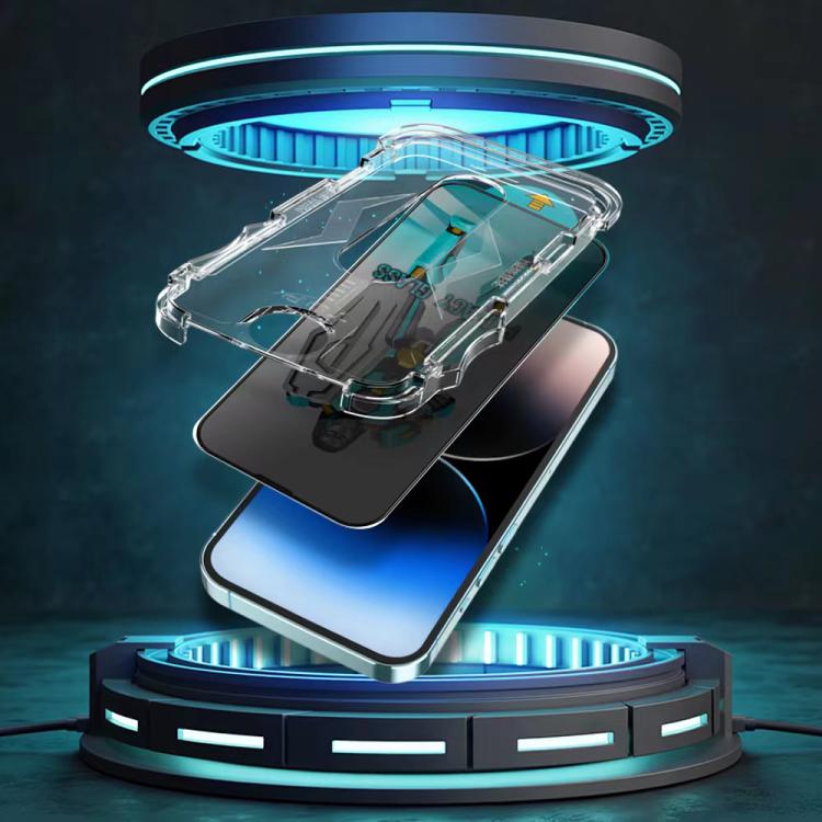 For iPhone 16e Easy Install 28 Degree Privacy Armor Tempered Glass Film by bashfashion