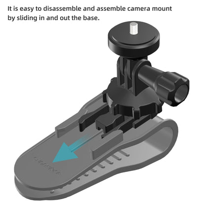 Sunnylife ZJ585 Sun Visor Camera Mount Quick Release Holder 360 Degree Rotating Vlog Bracket(Black) by Sunnylife