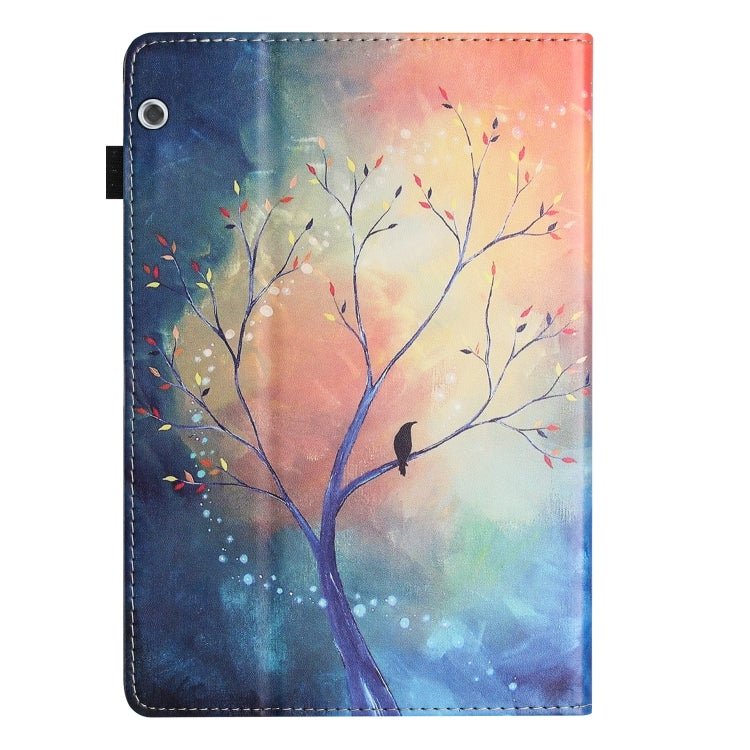 For Huawei MediaPad T5 10 Sewing Litchi Texture Smart Leather Tablet Case(Oil Painting Tree) by bashfashion
