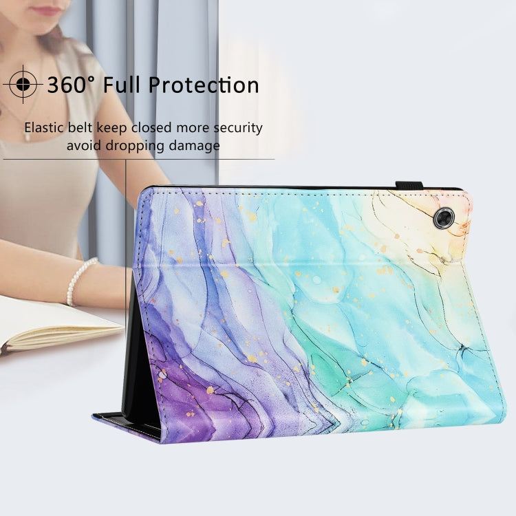 For Samsung Galaxy Tab A8 10.5 2021 Sewing Litchi Texture Smart Leather Tablet Case(Oil Painting) by bashfashion
