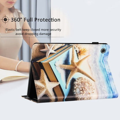 For Samsung Galaxy Tab A8 10.5 2021 Sewing Litchi Texture Smart Leather Tablet Case(Starfish) by bashfashion