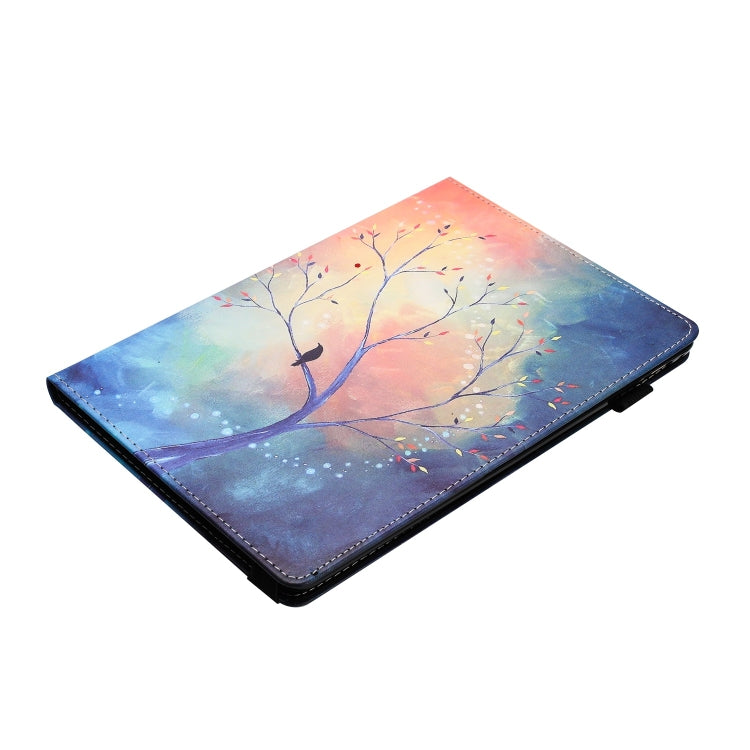 For Samsung Galaxy Tab S6 Lite Sewing Litchi Texture Smart Leather Tablet Case(Oil Painting Tree) by bashfashion