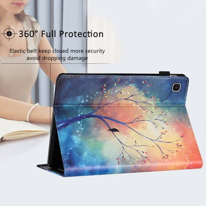 For Samsung Galaxy Tab S6 Lite Sewing Litchi Texture Smart Leather Tablet Case(Oil Painting Tree) by bashfashion