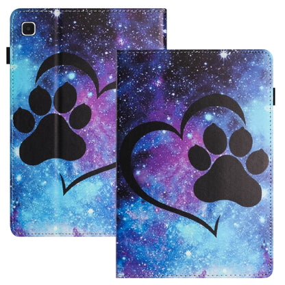 For Samsung Galaxy Tab A7 Lite Sewing Litchi Texture Smart Leather Tablet Case(Footprint) by bashfashion