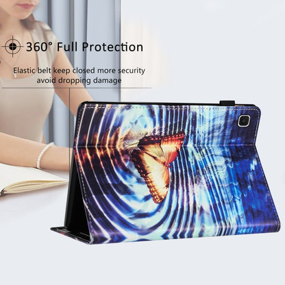 For Samsung Galaxy Tab A7 Lite Sewing Litchi Texture Smart Leather Tablet Case(Butterfly) by bashfashion