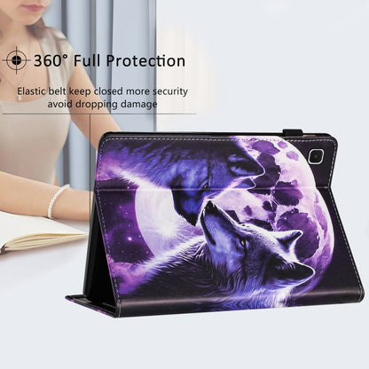For Samsung Galaxy Tab A7 Lite Sewing Litchi Texture Smart Leather Tablet Case(Wolf) by bashfashion