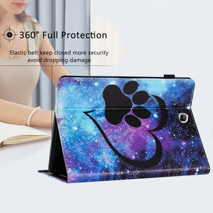 For Samsung Galaxy Tab A 8.0 2015 Sewing Litchi Texture Smart Leather Tablet Case(Footprint) by bashfashion