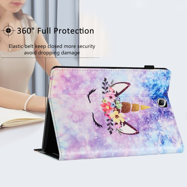 For Samsung Galaxy Tab A 8.0 2015 Sewing Litchi Texture Smart Leather Tablet Case(Smiling Face) by bashfashion