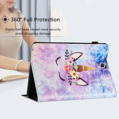 For Samsung Galaxy Tab A 8.0 2015 Sewing Litchi Texture Smart Leather Tablet Case(Smiling Face) by bashfashion