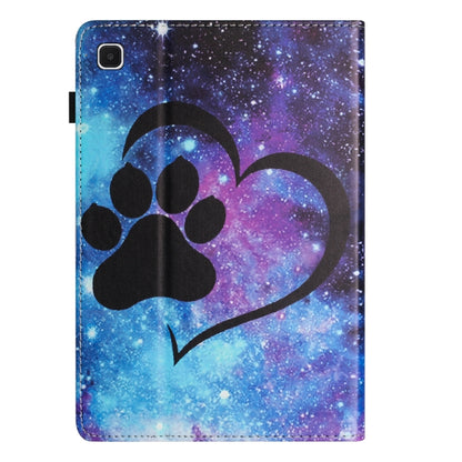 For Samsung Galaxy Tab A7 10.4 2020 Sewing Litchi Texture Smart Leather Tablet Case(Footprint) by bashfashion