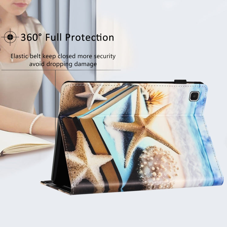 For Samsung Galaxy Tab A 10.1 2019 Sewing Litchi Texture Smart Leather Tablet Case(Starfish) by bashfashion