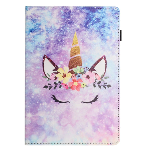 For Samsung Galaxy Tab A 10.1 2019 Sewing Litchi Texture Smart Leather Tablet Case(Smiling Face) by bashfashion