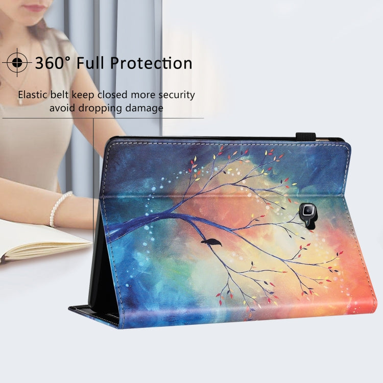 For Samsung Galaxy Tab A 10.1 2016 Sewing Litchi Texture Smart Leather Tablet Case(Oil Painting Tree) by bashfashion