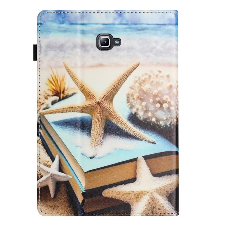 For Samsung Galaxy Tab A 10.1 2016 Sewing Litchi Texture Smart Leather Tablet Case(Starfish) by bashfashion