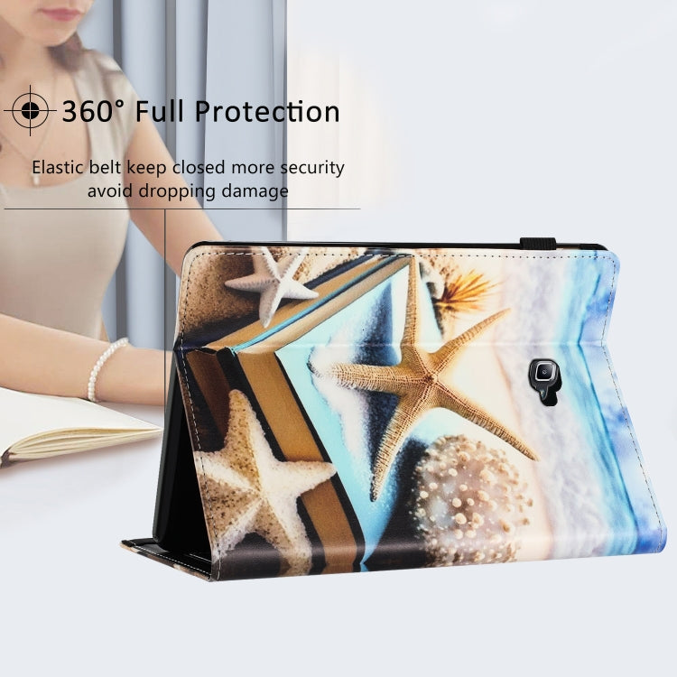 For Samsung Galaxy Tab A 10.1 2016 Sewing Litchi Texture Smart Leather Tablet Case(Starfish) by bashfashion
