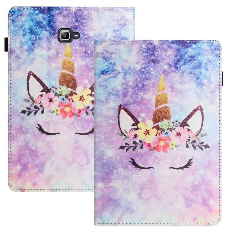 For Samsung Galaxy Tab A 10.1 2016 Sewing Litchi Texture Smart Leather Tablet Case(Smiling Face) by bashfashion