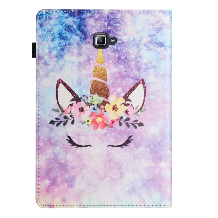 For Samsung Galaxy Tab A 10.1 2016 Sewing Litchi Texture Smart Leather Tablet Case(Smiling Face) by bashfashion