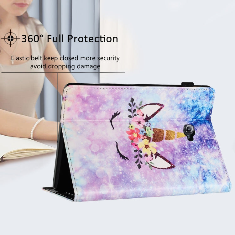 For Samsung Galaxy Tab A 10.1 2016 Sewing Litchi Texture Smart Leather Tablet Case(Smiling Face) by bashfashion