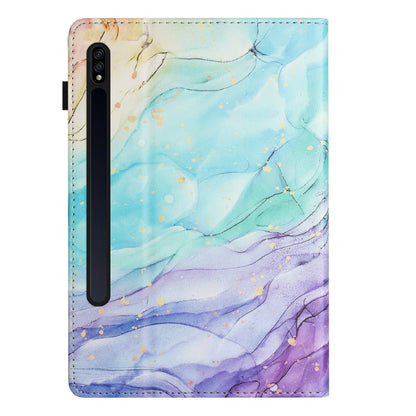 For Samsung Galaxy Tab S7 Sewing Litchi Texture Smart Leather Tablet Case(Oil Painting) by bashfashion