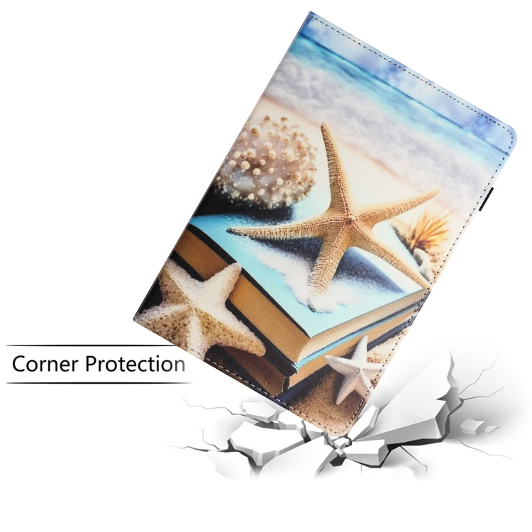 For Samsung Galaxy Tab S7 Sewing Litchi Texture Smart Leather Tablet Case(Starfish) by bashfashion
